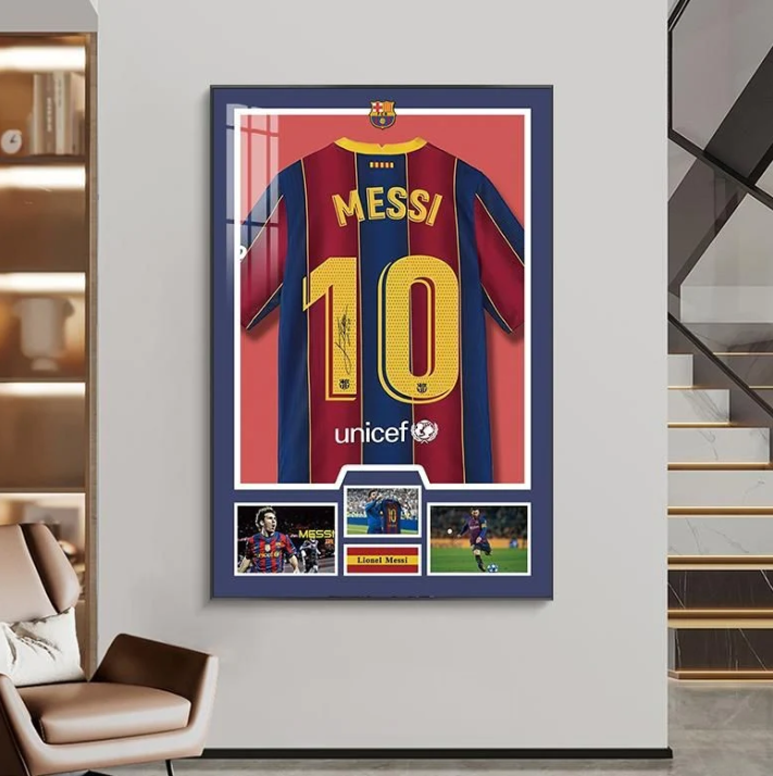 Arte de pared de la camiseta de Lionel Messi (camiseta gráfica)