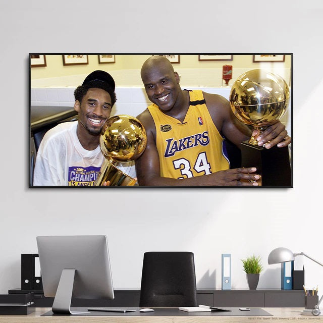 Kobe Bryant and Shaquille O'Neal Wall Art