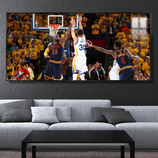 Stephen Curry and LeBron James Wall Art