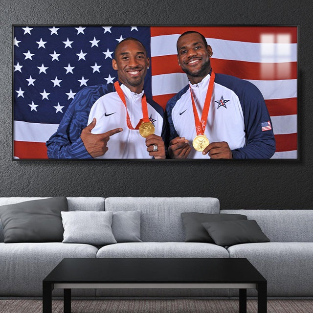 Kobe Bryant and LeBron James Wall Art