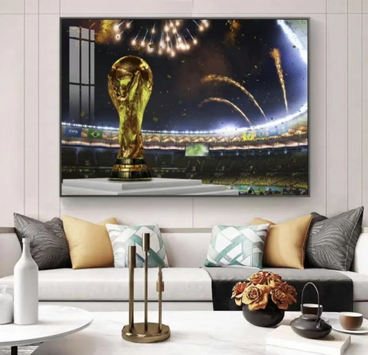 Trophée de la Coupe du Monde FIFA Qatar Art mural décoratif 