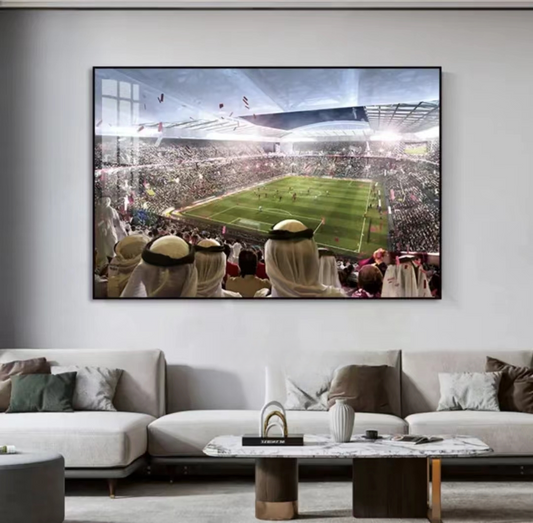 Art mural décoratif pour le stade de la Coupe du Monde au Qatar 