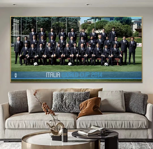 Dekorative Wandkunst der italienischen Fußballmannschaft 2014