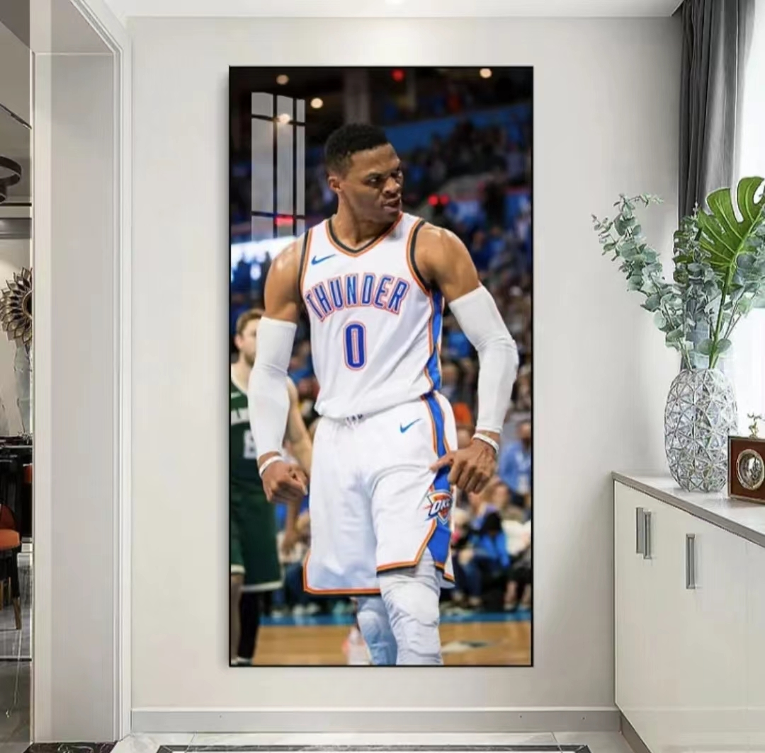 Russell Westbrook Death Stares at the Porcelain Decorative Wall Art