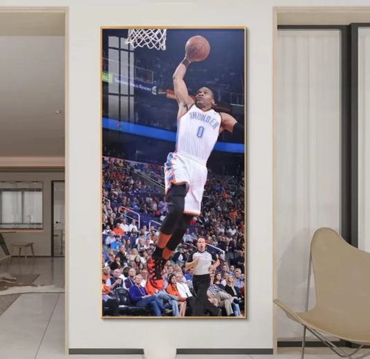 Russell Westbrook Shooting Room Porcelain Decorative Wall Art