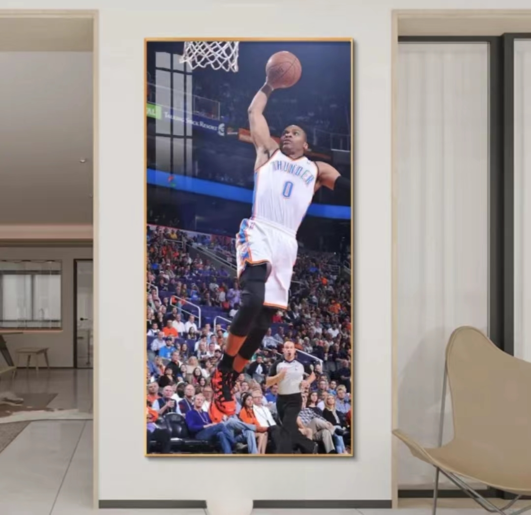 Russell Westbrook Shooting Room Porcelain Decorative Wall Art