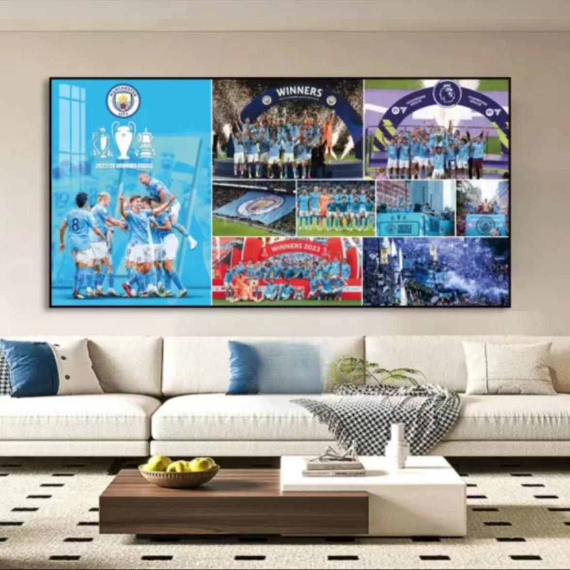 Arte de pared de la corona del Manchester City 3