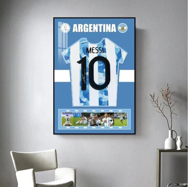 Arte de pared de la camiseta de Lionel Messi (Jersey gráfico£©