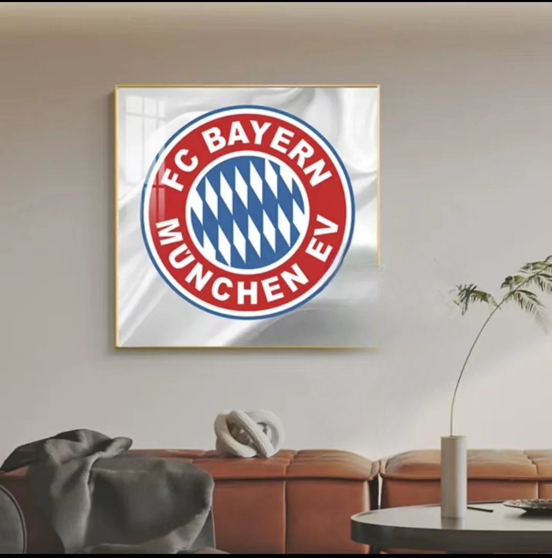 Arte decorativo de pared con el logotipo del equipo Bayern