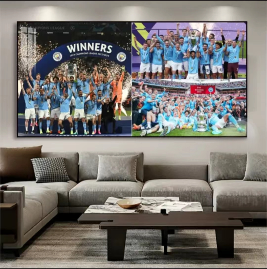 Arte de pared de la corona del Manchester City 3