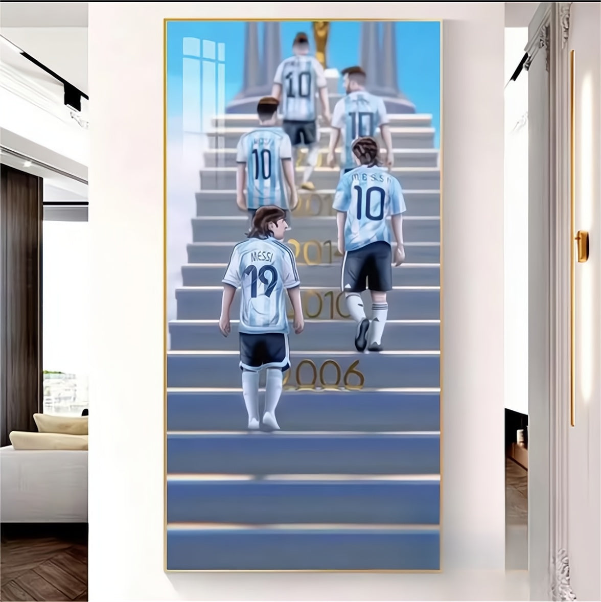 Arte de pared de Lionel Messi