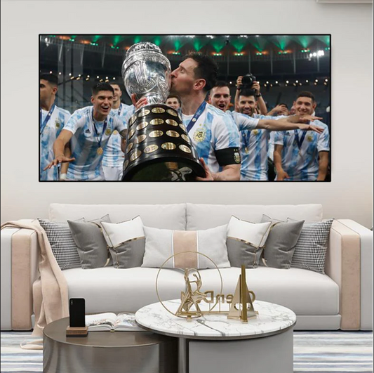 Arte de pared de Lionel Messi