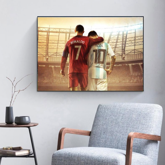 Lionel Messi & Cristiano Ronald Wall Art